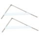 thumbnail image 2 of 2 Piezas Soporte De Estante De Pared En Forma De L De Metal Soporte De Bastidor 150x95x2mm Blanco, 2 of 5