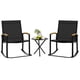 thumbnail image 1 of Set de 3 piezas Outdoor Rocking Bistro Shintenchi, color negro, 1 of 4