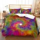 thumbnail image 1 of Tie Dye Rainbow Dandelion Quilt Duvet Cover Set Super Kids Soft3-Piece Bedding Set, 1 of 5