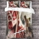 thumbnail image 3 of Juego de ropa de cama de Attack on Titan, funda nórdica de microfibra suave con cremallera oculta y diseño estampado para niños, adolescentes y adultos, juego de 3 piezas., 3 of 3