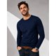 thumbnail image 1 of Polera Manga Larga De Hombre 250g/m Cuello Redondo Algodon Azul Marino L Lisa, 1 of 3