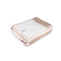 El Castillo - Frazada 70% Lana, 30% Acrílico Beige 2,5 Plazas