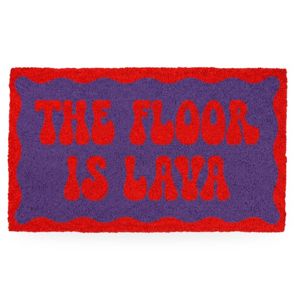 Felpudo Fisura 46 x 76 cm de fibra de coco “El suelo está en llamas”