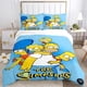 thumbnail image 1 of v1714 Bed Sheets Anime The Simpsons Duvet Cover,The Simpsons Bedding Set,Simpsons Quilt Covers Pillowcases Bedroom for Children Adolescents 3-Piece Bedding Set (1 Duvet Cover + 2 Pillow Shams) Bed She, 1 of 5