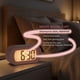 thumbnail image 3 of REGALWOVEN Reloj Despertador Digital Ovalado para Dormitorio, Alarmas con Pantalla de Números Grandes, Alarma Ajustable con Repetición Rosa, 3 of 7