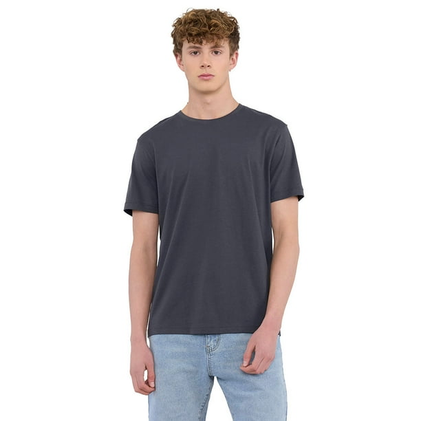 Polera Hombre Lisa R-Neck Gris Corona