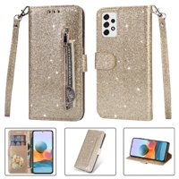 Funda Para Foxdock Elegante Funda Samsung Galaxy A33 5G Glitter Con Cremallera-Ideal Para El Uso Diario