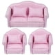 thumbnail image 5 of 1:12 1/12 muebles para casa de sofá, con cojines traseros Vintage hecho doble rosa DIY miniatura sillón para sala de accesorios, 5 of 5