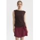 thumbnail image 1 of Polera Mujer Bote Drapeada Café Oscuro, 1 of 4