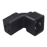 Magideal - Adaptador De Corriente C20 A C19 En Ángulo Recto Adaptador De Extensión De Alimentación Resistente Al Desgaste Para Altavoces Montaje En Pared