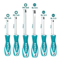 Genérico - Destornillador Set 6 Piezas Total Linea Profesional