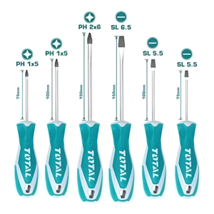 Genérico - Destornillador Set 6 Piezas Total Linea Profesional