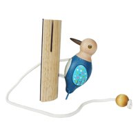 Bothyi - Timbre De Pájaro Carpintero De Diseño Vintage, De Madera, Para Dormitorio, Escaparate.