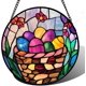 thumbnail image 1 of Colgante ventana vitral flor colibrí retro 25cm pájaro atrapasol Día Madre cumpleaños regalo abuela mujeres amantes aves, 1 of 7