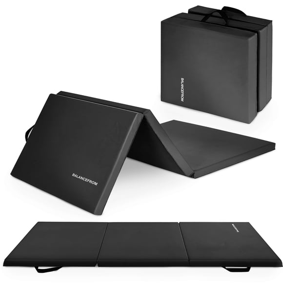 Colchoneta de gimnasia BalanceFrom 183 x 61 cm, plegable de 3 paneles, 5 cm de grosor