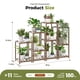 thumbnail image 5 of Juego de 4 soportes para plantas Bamworld, madera alta mejorada, para interiores y exteriores, 5 of 7
