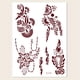 thumbnail image 1 of Vintage Vermilion Tattoo Stickers for Hands and Legs - Complicated Pattern Design for a Unique Look, 1 of 3