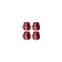 Magideal - Abrazaderas De Acabado De De 4 Piezas, Abrazadera De Tubo De Aceite Y Agua Diésel, Conectores De , Rojo An10