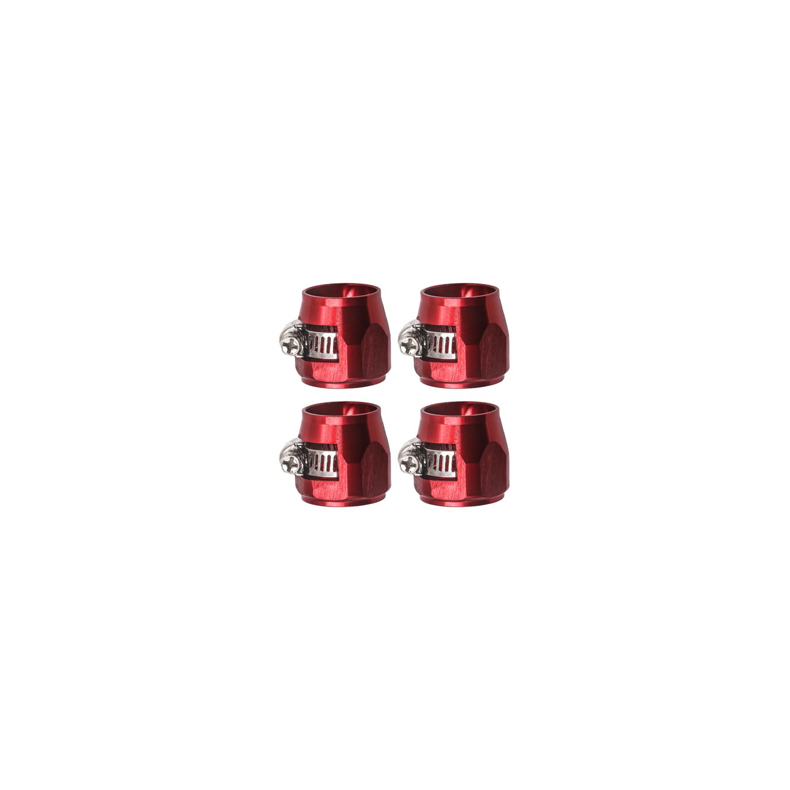 Magideal - Abrazaderas De Acabado De De 4 Piezas, Abrazadera De Tubo De Aceite Y Agua Diésel, Conectores De , Rojo An10