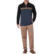 thumbnail image 2 of INSPIRE CHIC Camisa Polo de Hombre con Contraste, Cremallera, Manga Larga, Estilo Vintage, Camisas de Golf, Talla S, Azul Marino, 2 of 5