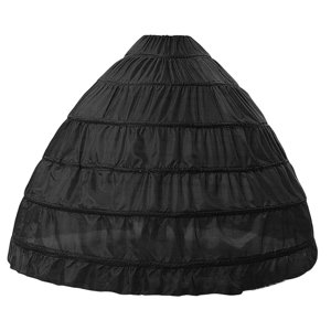 Magideal - Aro Nupcial Crinolina Enagua Accesorios Cinturo Elástica Para Cosplay , 6 Aros Negros