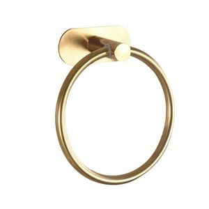 Genérico - Anillo De Toalla Resistente Adhesivo Respaldo Paños Colgador Redondo Toallero Dorado