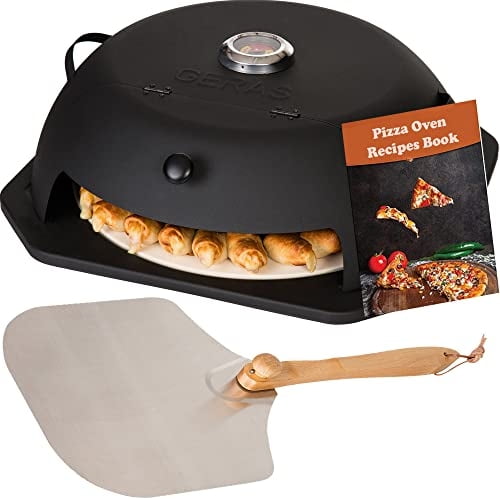 Gerass - Kit De Horno De Pizza Para Asar Al Aire Libre Con Piedra Y Cáscara