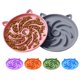 thumbnail image 1 of Comedero para Gato Sarnxgr 2 Piezas de Silicona Antirrápido Gris/Rosa, 1 of 7