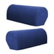 thumbnail image 2 of 1 Par De Fundas Protectoras De Reposabrazos De Sofá Para Muebles A Cuadros De Franela, Color Azul Oscuro, 2 of 4
