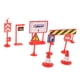 thumbnail image 4 of 9pcs roadblock se?al de tráfico playset juguete tráfico conocimiento del tráfico aprendizaje rojo, 4 of 5