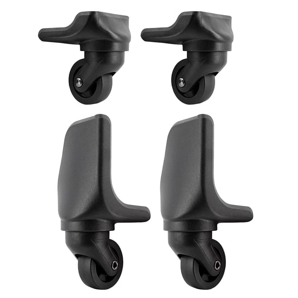 Ruedas De Equipaje De Repuesto De Rotación De 360 Grados 4x Duraderas Para Reparación Negro