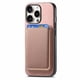 thumbnail image 4 of Funda de Cuero Magnética con Tarjetero para iPhone 16 Pro Cubierta Delgada Rosa, 4 of 5