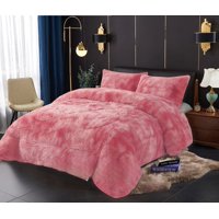 Angeles Del Hogar - Peludo Con Chiporro 2 Plazas Rosado Jaspeado Oscuro