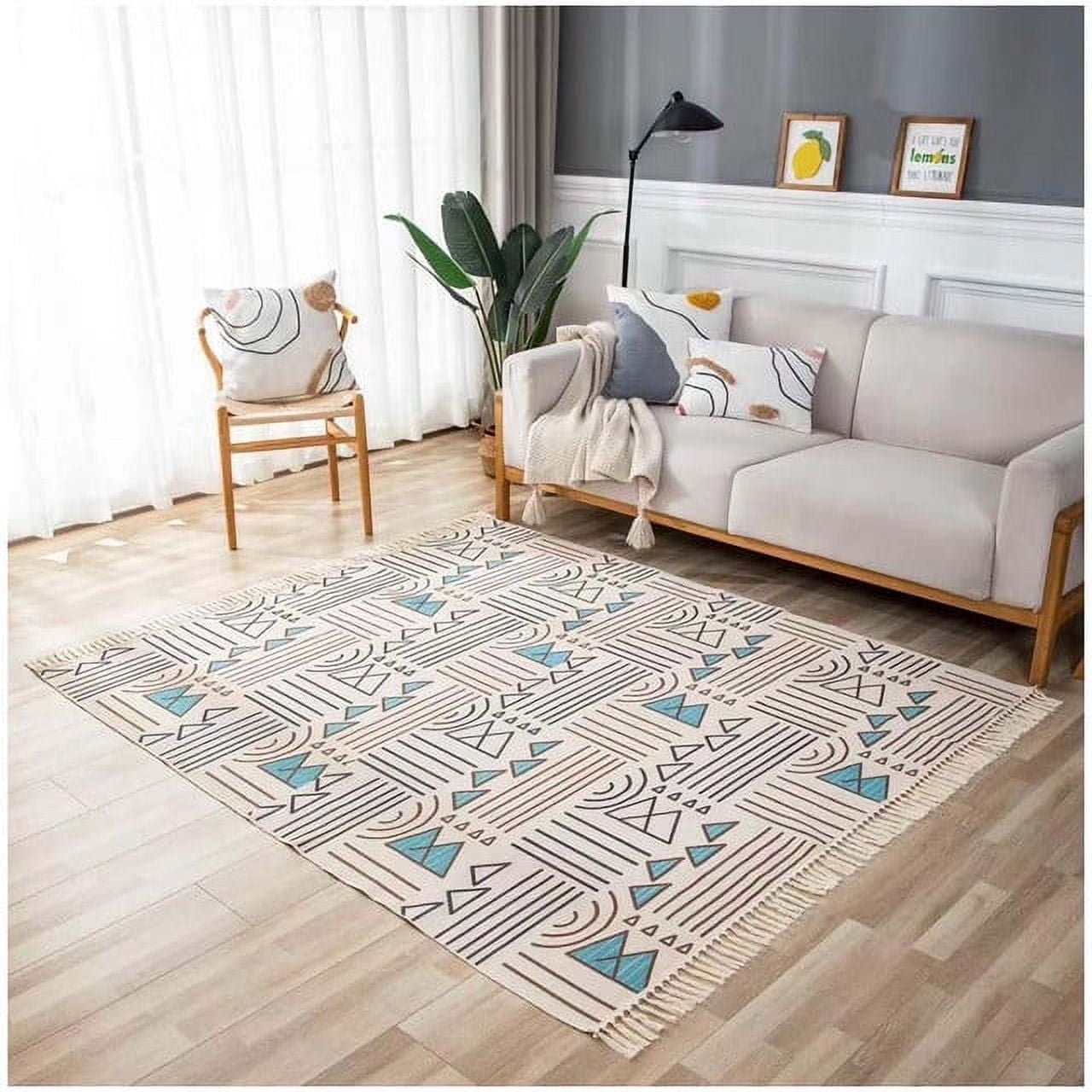 Wyj Hogar - Alfombra Kelim Bohemia De Estilo Etnico 180x200 Cm 03