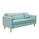 thumbnail image 2 of Sofa New Retro 3C + 2 Pouf Felpa 01 Verde Agua, 2 of 6