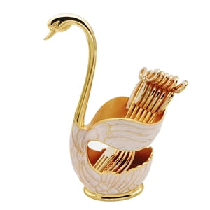 Bothyi - Cisne Vajilla Soporte Base Cubiertos Palillos Tenedores Cubiertos Juego Oro