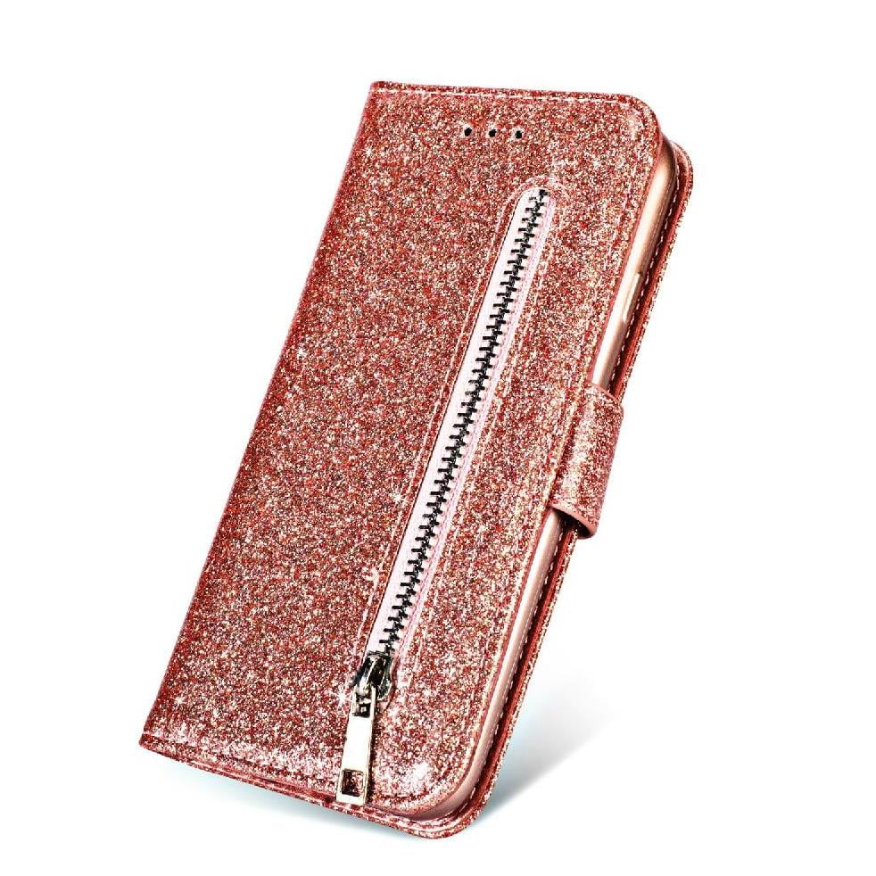 Funda Para Foxdock Elegante Funda Iphone Se 2022/se 2020 Glitter Con Cremallera-ideal Para El Uso Diario