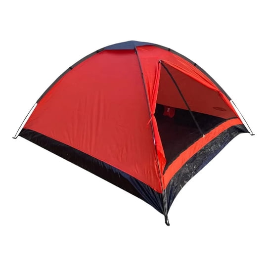 Genérico - Carpa Camping 4 Personas Con Sobretecho Impermeable Roja