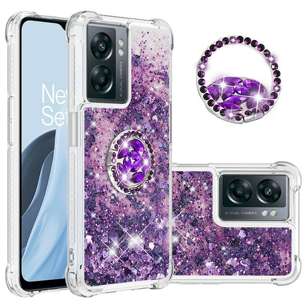 Funda Para Oneplus Nord N300 Con Brillo Líquido, Protección Completa Y Soporte De Anillo Giratorio