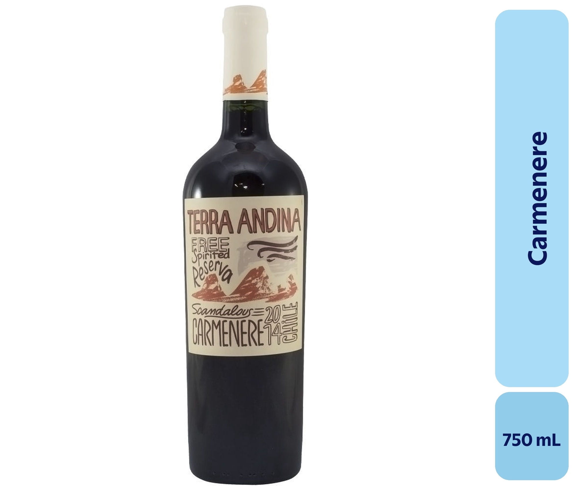 Vino Carménère Botella 750 mL Terra Andina
