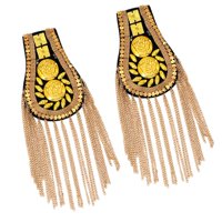 Ioensy - Charretera De Cadena De Eslabones Con Borlas De Metal, Estilo Punk, 1 Par Para Abrigo, Vestido De Cosplay