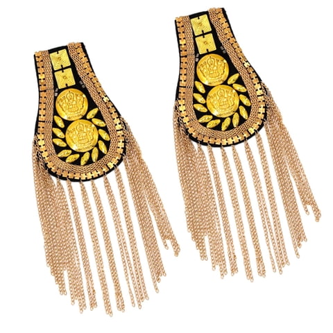 Ioensy - Charretera De Cadena De Eslabones Con Borlas De Metal, Estilo Punk, 1 Par Para Abrigo, Vestido De Cosplay