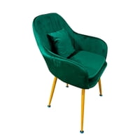 Global Latin - Butaca Poltrona Sofí De Terciopelo Con Patas De Metal