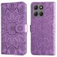thumbnail image 5 of Funda tipo cartera FOXDOCK para Motorola Moto G15 , diseño girasol en relieve, cuero PU, cierre magnético, soporte y tarjetero, 5 of 5