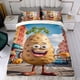 thumbnail image 4 of Papa Graciosa Conjunto de sábanas temático, trío de piezas, cómodo y amigable con la piel, diseño único, regalo de decoración para el hogar para familiares, amigos y fans,140cm *210cm, 4 of 6