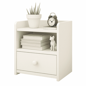 Mundo Online - Velador Moderno 2 Niveles 1 Cajon 41X26X33 Cm