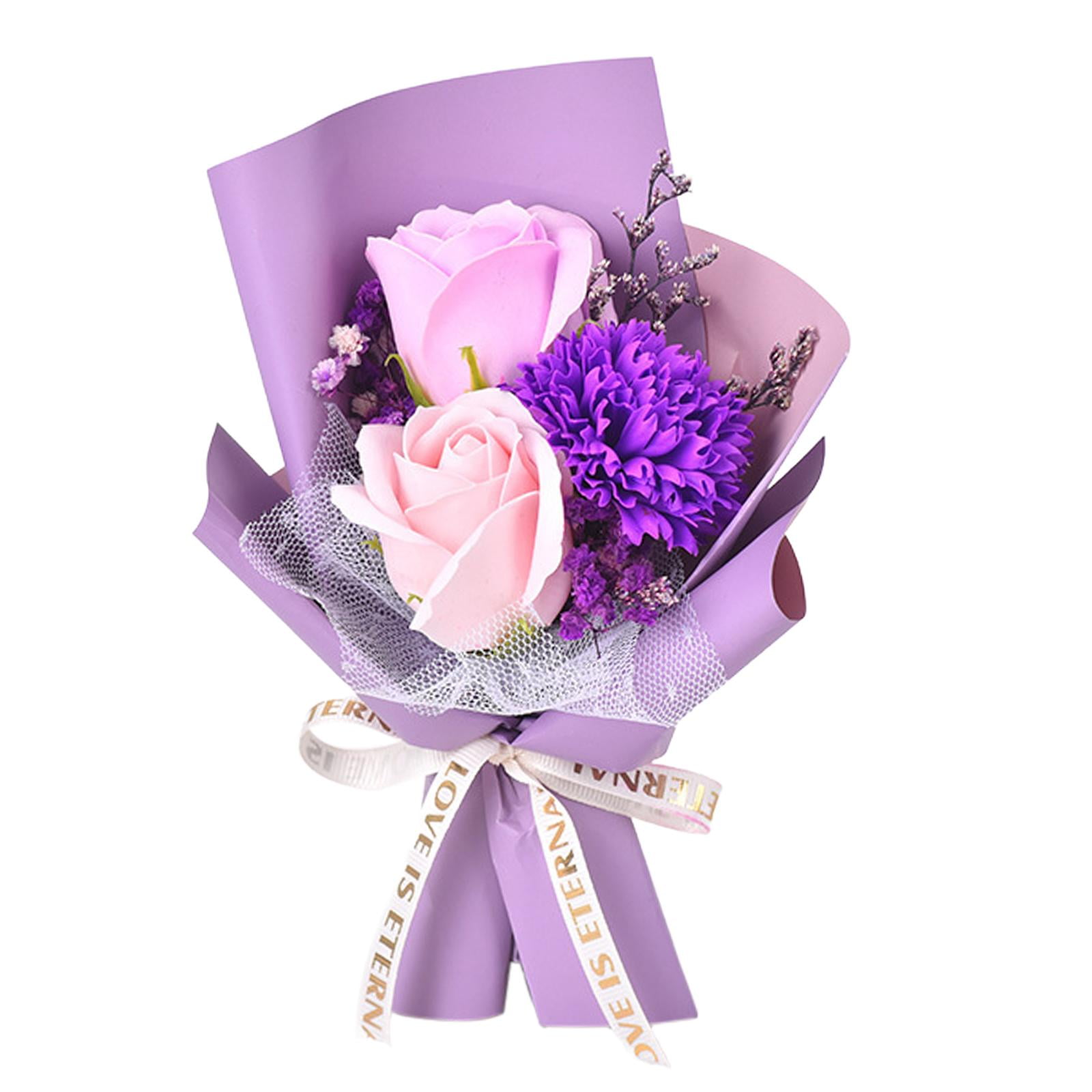 Magideal - Ramo De Flores De Jabón, Regalo Del Día De San Valentín Perfumado De Flores De Jabón, Decoración Del Hogar, Arreglo Floral De Flores Artificiales Para 15cm