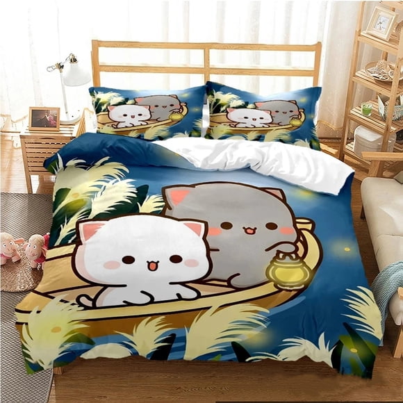 Bubu DuduBear Panda Bedding Set Boys Girls Duvet Cover Pillowcase Bed boys Adult