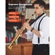 thumbnail image 2 of Saxofón soprano VEVOR en Si bemol, 23 teclas, kit para principiantes, acabado dorado, 2 of 9