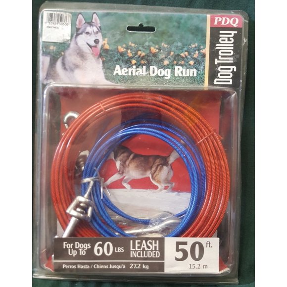 Correa WARREN PET 15 m 27 kg Sistema Trolley para Perro